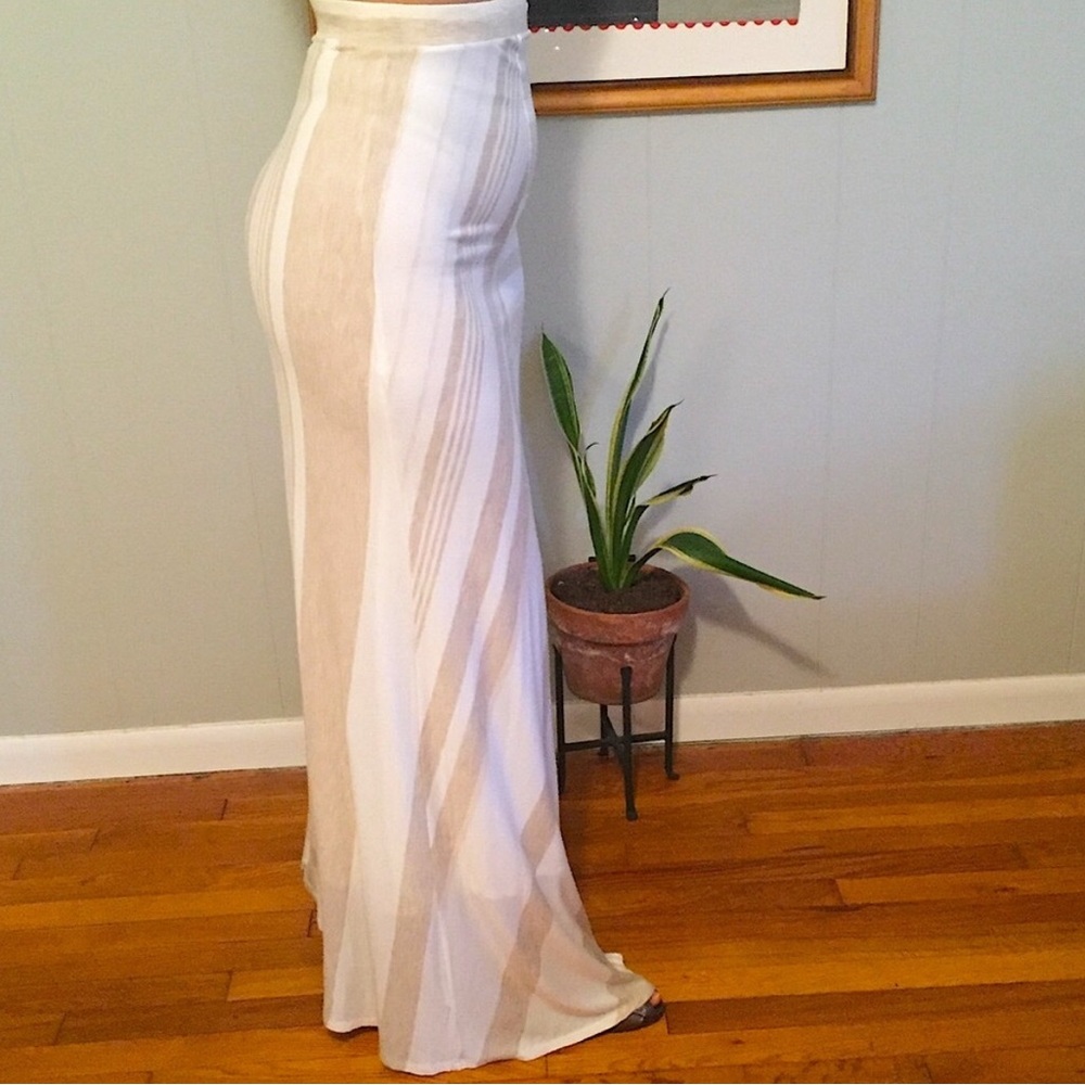 Anthropologie Beige Maxi Skirt